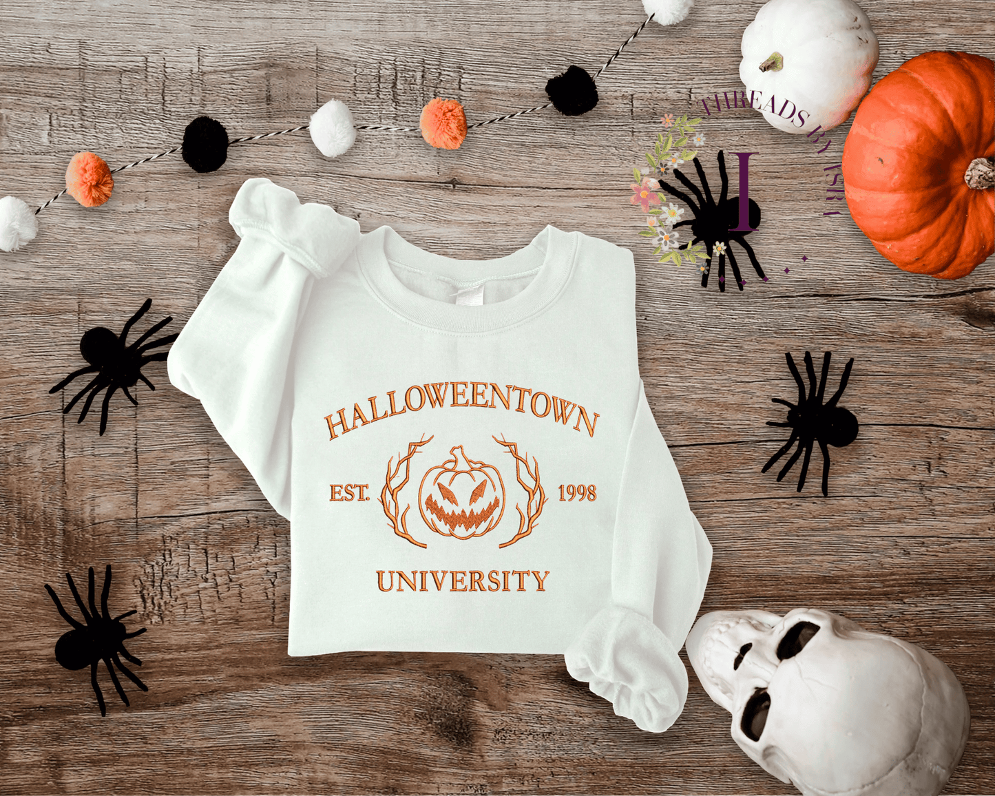 Halloweentown University Embroidered Sweatshirt | Cozy & Spooky Vibes ๐