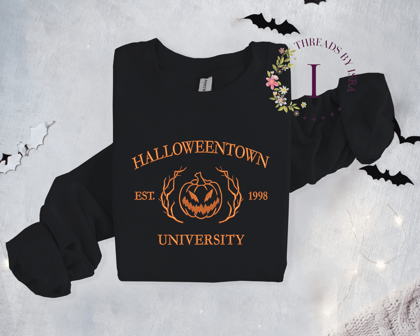 Halloweentown University Embroidered Sweatshirt | Cozy & Spooky Vibes ๐