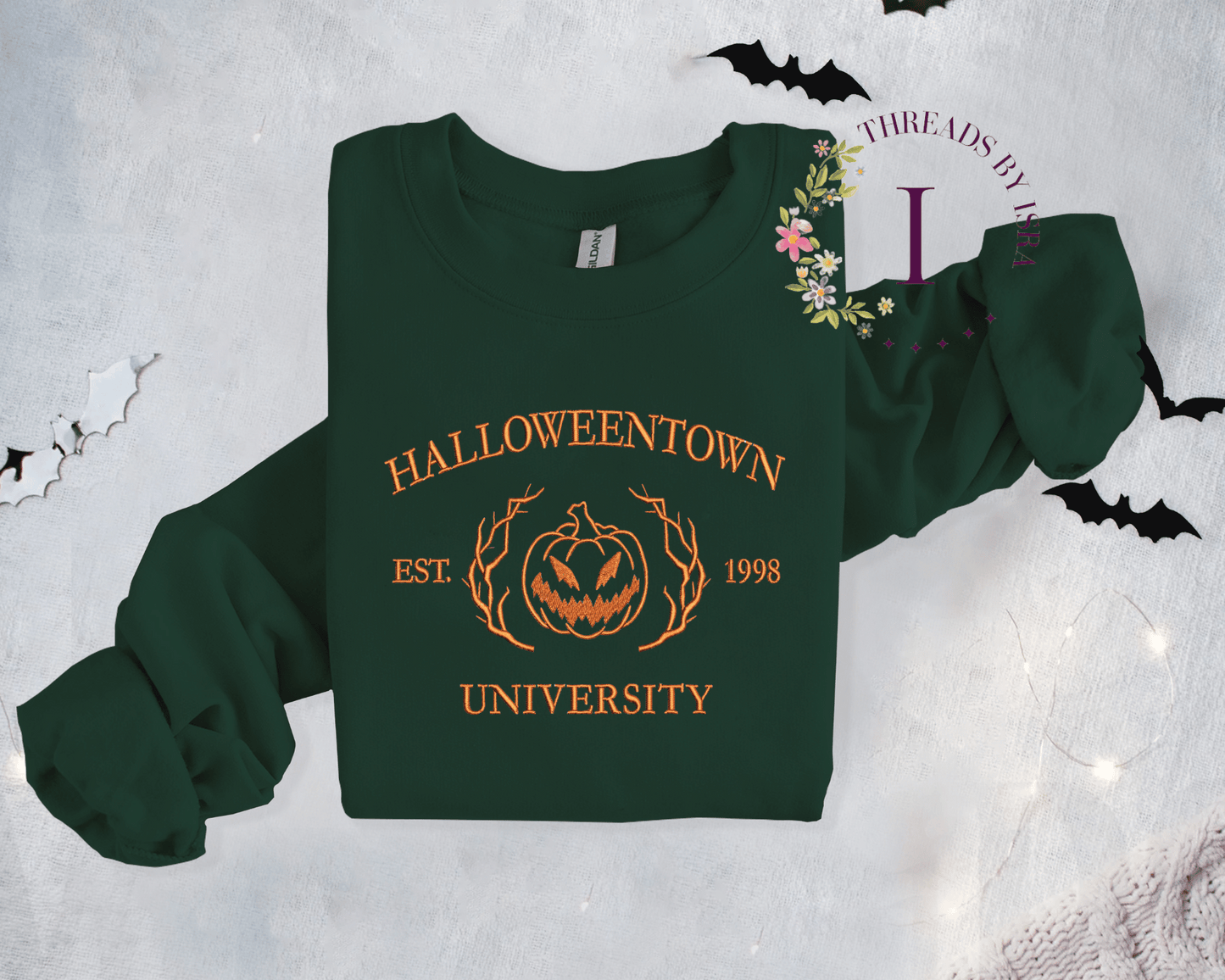 Halloweentown University Embroidered Sweatshirt | Cozy & Spooky Vibes ๐