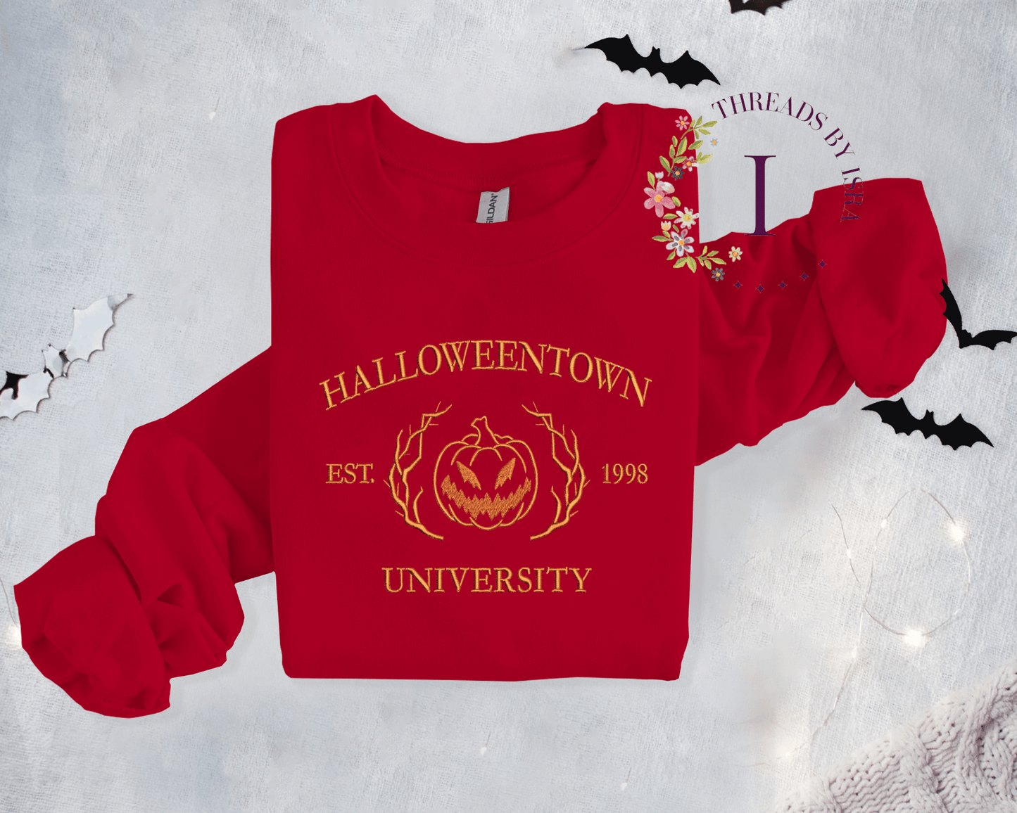 Halloweentown University Embroidered Sweatshirt | Cozy & Spooky Vibes ๐