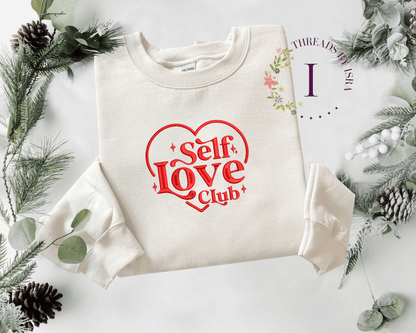 Self Love Club Embroidered Design - Unisex Sweatshirt/Hoodie