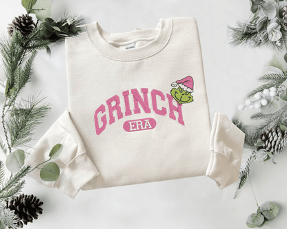 Grinch Era Embroidered Crewneck/Hoodie