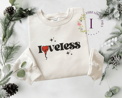 Loveless Heart Text Design - Unisex Sweatshirt/Hoodie