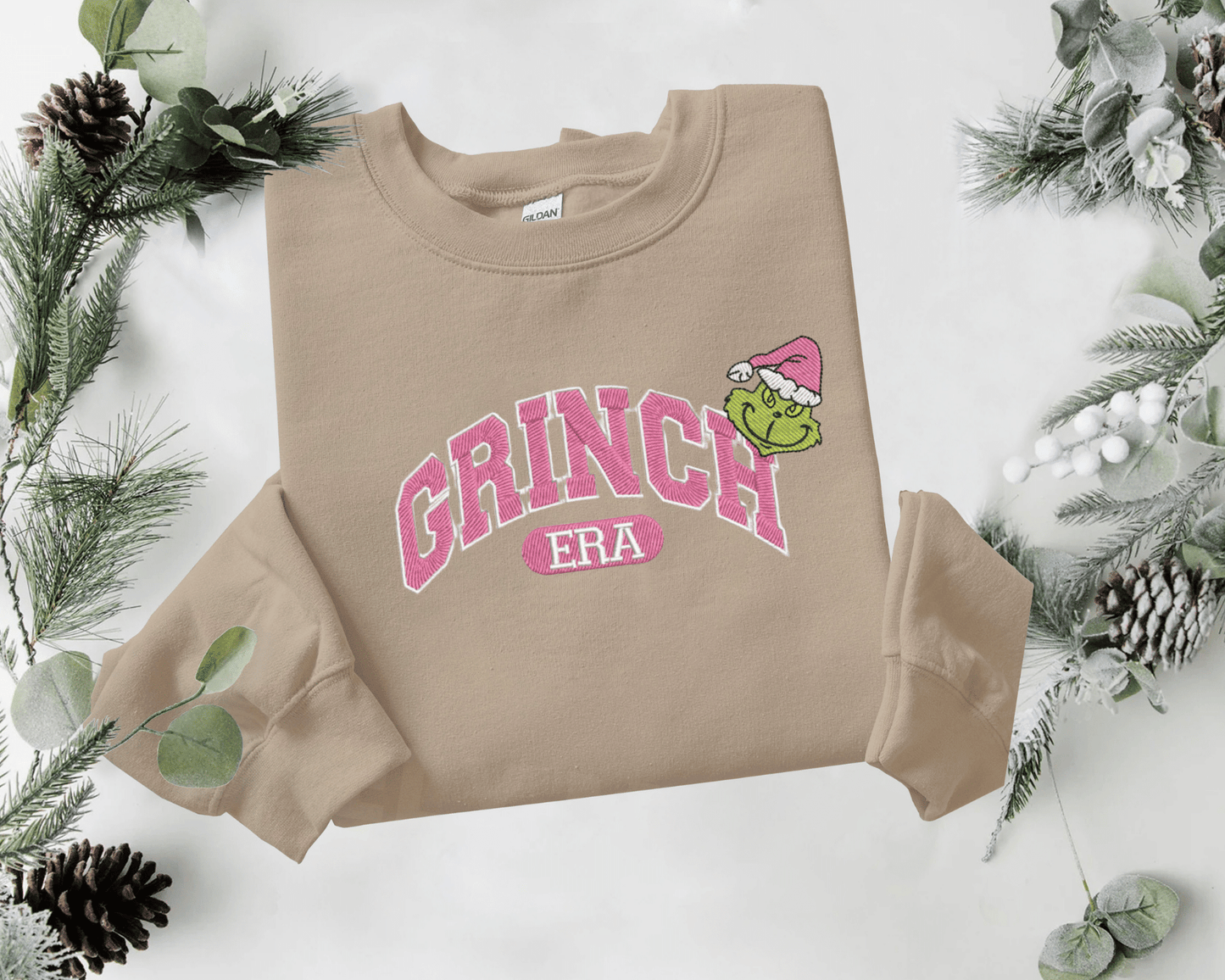 Grinch Era Embroidered Crewneck/Hoodie