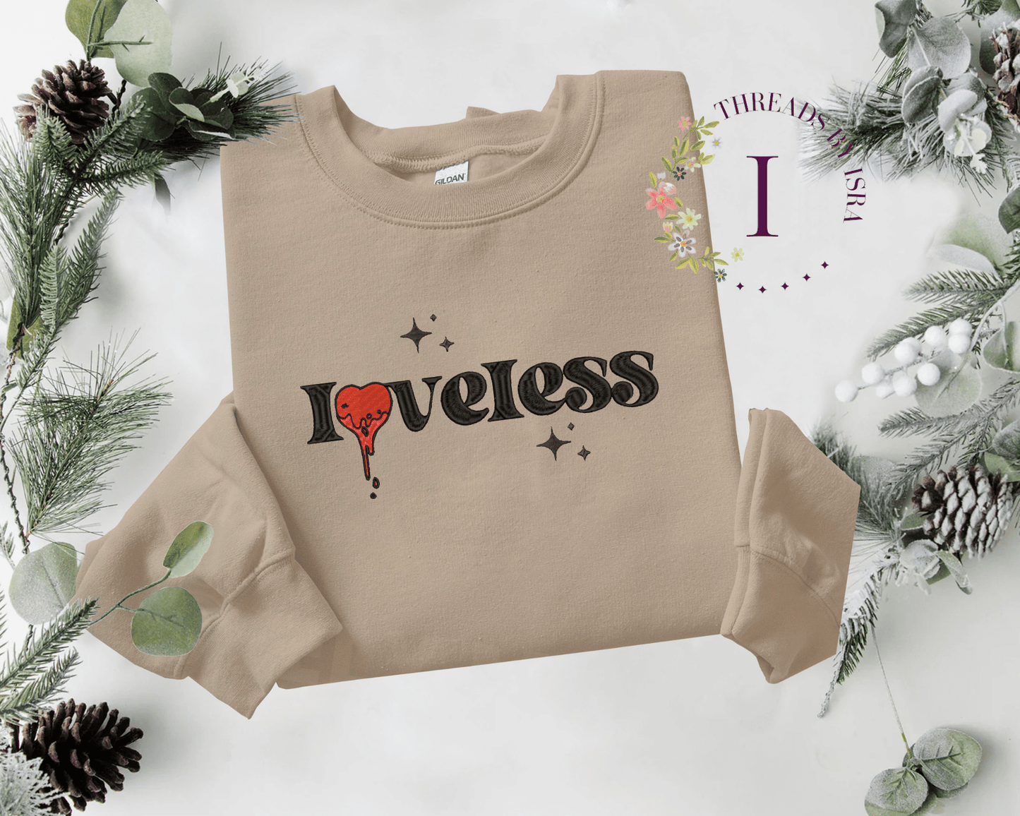 Loveless Heart Text Design - Unisex Sweatshirt/Hoodie