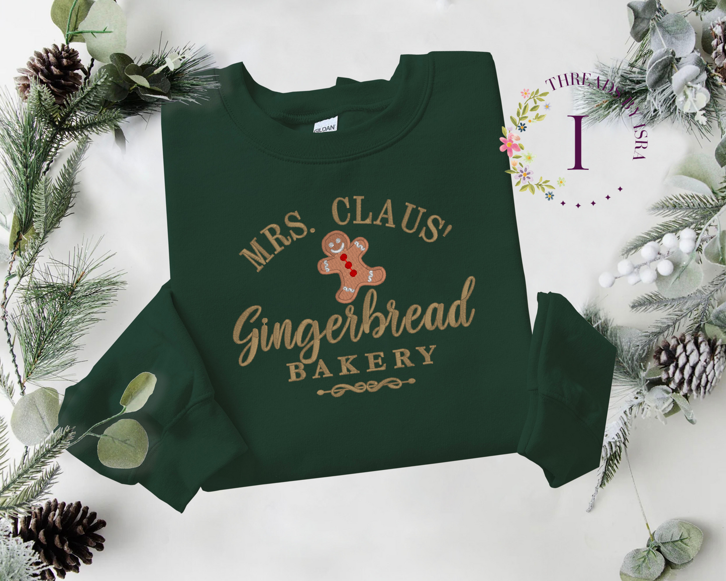 Gingerbread Bakery - Embroidered Crewneck/Hoodie