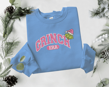 Grinch Era Embroidered Crewneck/Hoodie