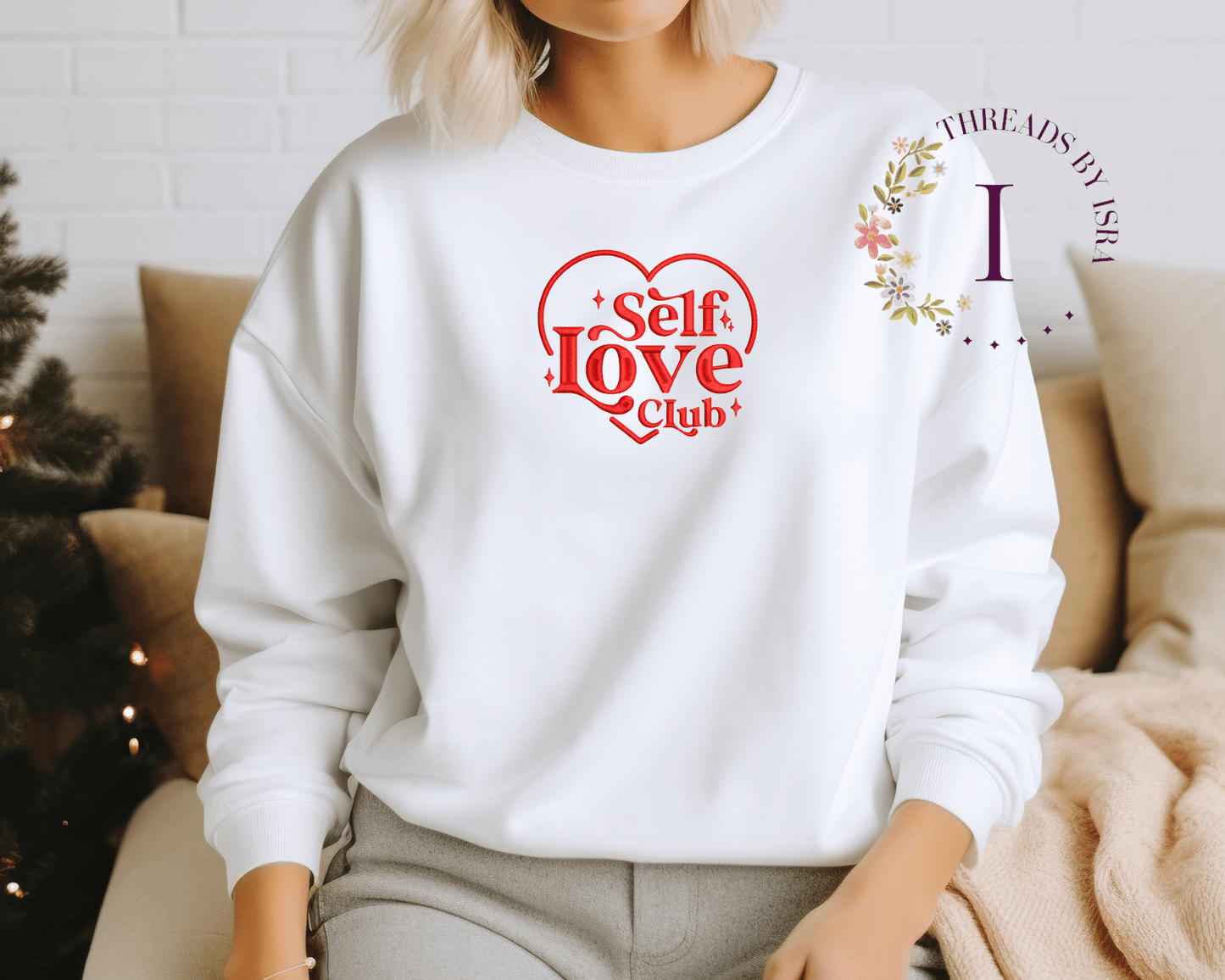 Self Love Club Embroidered Design - Unisex Sweatshirt/Hoodie