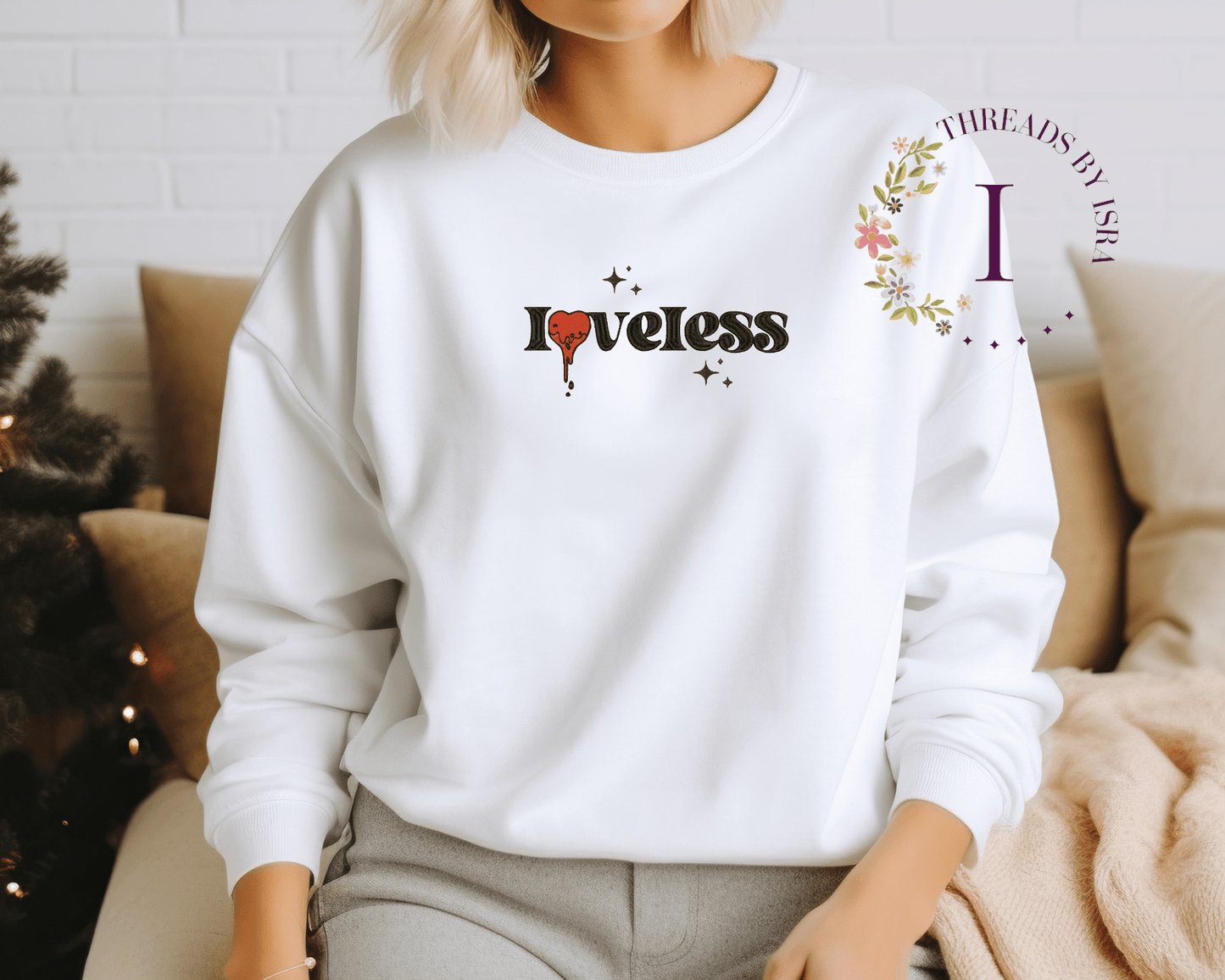 Loveless Heart Text Design - Unisex Sweatshirt/Hoodie