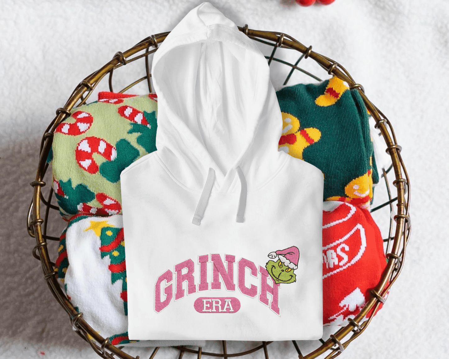 Grinch Era Embroidered Crewneck/Hoodie