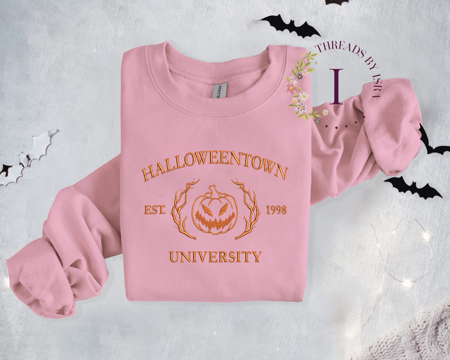 Halloweentown University Embroidered Sweatshirt | Cozy & Spooky Vibes 🎃